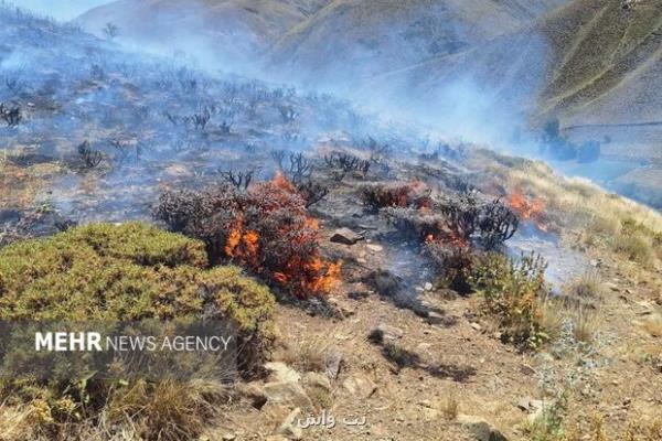 حریق در مراتع روستای هویر دماوند بعد از ساعت ها تلاش خاموش شد