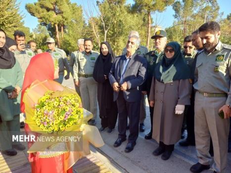 شینا انصاری وارد استان سمنان شد استقبال در گرمسار