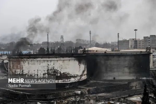 انتشار ۵۳ هزار تن CO2 در پی حمله به انبار نفت کرج