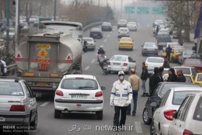 هوای تهران در شرایط ناسالم قرار گرفت